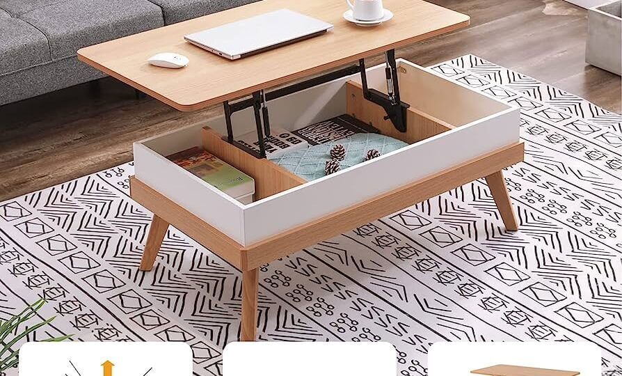 nordic coffe table Combining Functionality and Aesthetics: Ottoman Footstools as Storage Solutions
