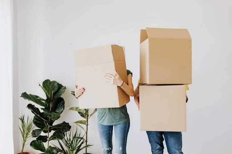 People carrying boxes